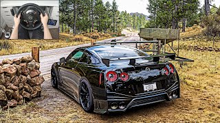 Nissan GTR R35 NISMO  Forza Horizon 5 Steering Wheel  Shifter Gameplay [upl. by Naahsar]