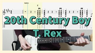 20th Century Boy  T Rex Guitar Cover with Tab [upl. by Akenom]