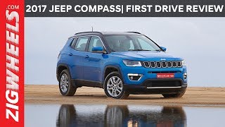 2017 Jeep Compass  Diesel 6MT 4X4  First Drive Review  ZigWheelscom [upl. by Ahsilad]