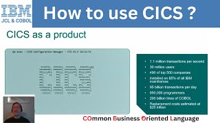 How to use CICS  COBOL [upl. by Roede]