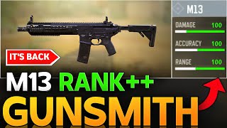 M13 IS BACK BEST GUNSMITH CALL OF DUTY MOBILE  M13 BUFF RANK BUILD [upl. by Lari]