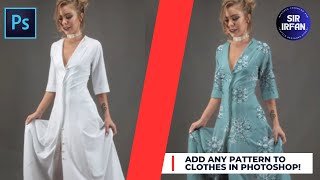 Add pattern to clothes in photoshop photoshop learningvideo photoshoptraining photoshopcourse [upl. by Ecertak370]