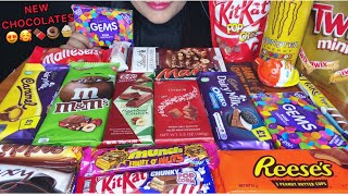 ASMRNEW🍫LOTS OF CHOCOLATEKITKATLINDTMUNCHDAIRYMILKGEMSKINDERJOY CHOCOLATE CHOCOLATE [upl. by Nnairda]