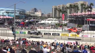 Super truck racing at Long Beach [upl. by Auqinahc]