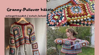 GrannyPullover häkeln ⭐️ perfekt für den Herbst  anfängerfreundlich [upl. by Huff]