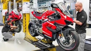 Inside Factory Building Powerful Ducati Bikes by Hand  Production Line [upl. by Atekihc325]