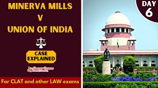 MINERVA MILLS v UNION OF INDIA  CASE LAWS  POLITY  CONSTITUTION OF INDIA  DAY6 [upl. by Ninos]