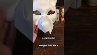 tutorial on making canine muzzles on a therian cat mask base therian therianmask tutorial [upl. by Ronyar]