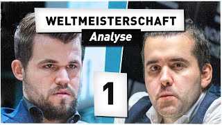 NEPO vs CARLSEN  Partie 1  Schach WM 2021 [upl. by Merideth]