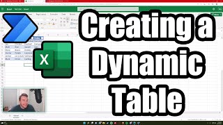 How to Create a Dynamic Table on Excel Data Using Power Automate  2022 Tutorial [upl. by Aivatal]