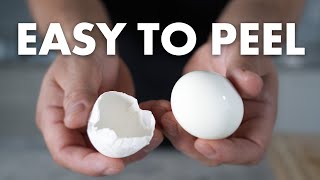 Easiest Way To Peel Hard Boiled Eggs Shell [upl. by Atiuqam49]