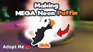 Making A MEGA NEON PUFFIN in Adopt Me  Adopt Me Mega Neon [upl. by Anaig]