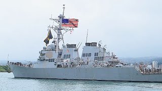 Three US Warships Depart Pearl Harbor for RIMPAC [upl. by Annaoi]