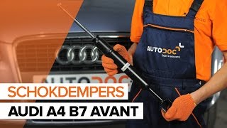 Hoe een schokdempers vooraan vervangen op een AUDI A4 B7 AVANT HANDLEIDING [upl. by Nnaeerb]