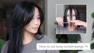 Hairdressers Guide To Cutting Your Own Curtain Bangs [upl. by Earle]