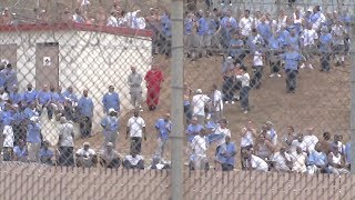 VIDEO Protesters blame riot at Norco prison on new state reintegration policy  ABC7 [upl. by Gastineau220]