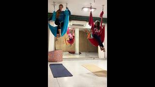 New aerial yoga trick “Moon” 🌙✨ Fly yoga class shortvideo short shorts shortsvideo aerial [upl. by Guido419]