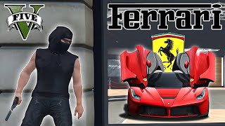 Stealing All quotFERRARI SUPERCARSquot From Dealership in GTA 5 Sobrang Solid😲 [upl. by Anirehs]