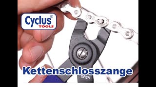 CYCLUS TOOLS® Kettenschlosszange  Kettenschloß öffnen und schließen [upl. by Elidad534]