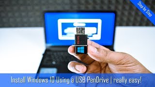 How to Install Windows 10 From USB Flash Drive Complete Tutorial [upl. by Akiehsat]