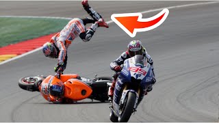 8 WORST MotoGP Crashes Ever [upl. by Alleuol661]