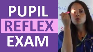 How to Check Pupil Reflexes Response  Consensual and Direct Reaction  Nursing Clinical Skills [upl. by Taft]