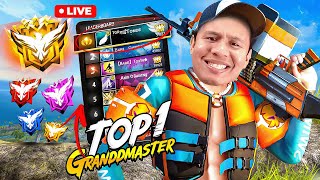 Top 1 Grandmaster Live Push with V Badge Youtubers ✌ freefire live tondegamer [upl. by Olimreh]