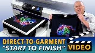 Epson SureColor F2000 Direct To Garment Printing Start to Finish [upl. by Graves381]