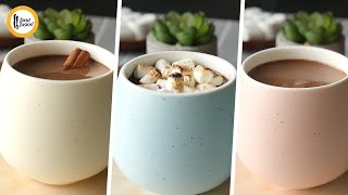 Hot Chocolate 3 ways   Our best   Recipes By Food Fusion [upl. by Nalepka]