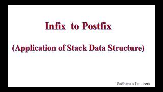 34 Infix to Postfix Stack Data Structures Application [upl. by Ledoux508]