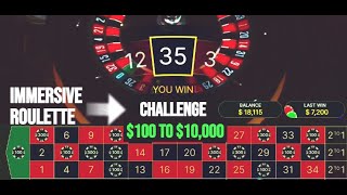 10000 Challenge at Immersive Roulette with my Roulette System [upl. by Olram117]