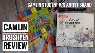 Camlin Brush Pen ReviewArtist amp Student [upl. by Flower768]