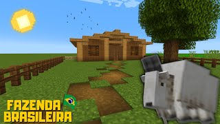 CONSTRUINDO UMA FAZENDA NO MINECRAFT  CONSTRUINDO UM CELEIRO PARA CABRAS EP05 [upl. by Sedruol308]