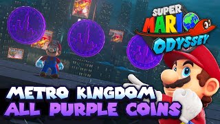 All 100 Purple Coins in Metro Kingdom Guide  Super Mario Odyssey [upl. by Hepza]