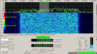 Radar PLUTO 25 Hz mode 12300 kHz November 17 2012 1520 UTC [upl. by Socin]