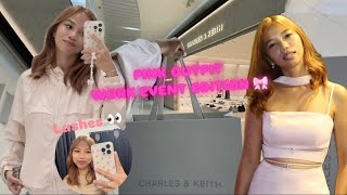 MINI VLOG PINK OUTFIT FOR WORK EVENT 🎀🌸💗💓💞👠 [upl. by Tymes]