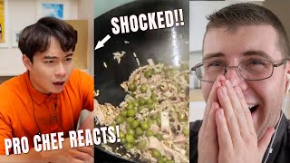 Pro CHEF ReactsTo Uncle Rogers REACTION to Kays Fried Rice  Kays Cooking [upl. by Aniv]