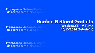 Horário Eleitoral  candidatos à prefeitura de FortalezaCE  televisão2º turno 18102024 [upl. by Creamer]