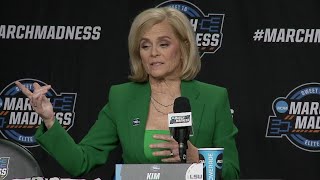 LSU Kim Mulkey LOSS to Iowa in Elite 8 postgame Flaujae Angel Reese amp Van Lith [upl. by Fox]