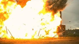 Huge Building Explosion at 2500fps  The Slow Mo Guys [upl. by Ihc]