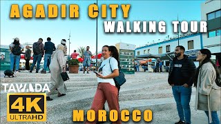 Agadir city walking tour 2023  Morocco 4K UHD [upl. by Iverson]