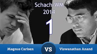 Anand  Carlsen SchachWeltmeisterschaft 2014 1  Partieanalyse [upl. by Poler]