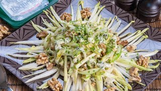 Belgian Endive Apple Walnut Roquefort Cheese Salad [upl. by Alphard]