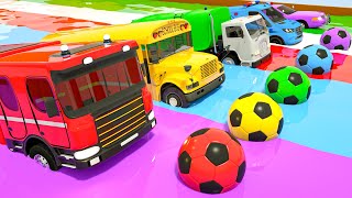 Wheels on the Bus  Five Little Monkeys Song  Color Balls  Baby Nursery Rhymes amp Kids Songs [upl. by Anayra]