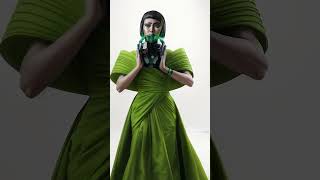 Saiid Kobeisy  Couture FallWinter 2024  Green Taffeta Dress [upl. by Carolan]