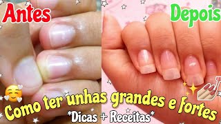 COMO TER UNHAS GRANDES E FORTES EM 3 DIAS 💅😱 Dicas  Receitinhas caseiras  Alana e Aline [upl. by Nywg]