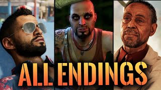 Far Cry 6  ALL ENDINGS  Anton Boss Fight Secret Escape and Vaas Returns [upl. by Anorahs]