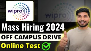 Wipro Off Campus Hiring 2024 Fresher  Wipro hiring  Apply online  Job4freshers [upl. by Evyn]