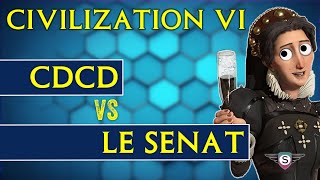 Civ6  SCRIM  Le Senat vs Cercle des Colons Disparus amp Les Esperluettes poliorcètes [upl. by Saoj]