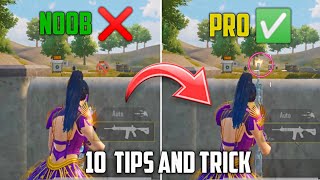 TOP 10 BEST Tips amp Trick in BGMI  PUBG MOBILE  EVERYONE SHOULD WATCH ✔️  NOOB🐼 TO PRO🦁 [upl. by Enybor]